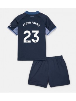 Tottenham Hotspur Pedro Porro #23 Replika Borta Kläder Barn 2023-24 Kortärmad (+ byxor)